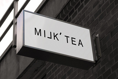 Milk Tea Logo Design brand design brand identity branding graphic design logo minimal minimal branding minimal logo modern visual identity