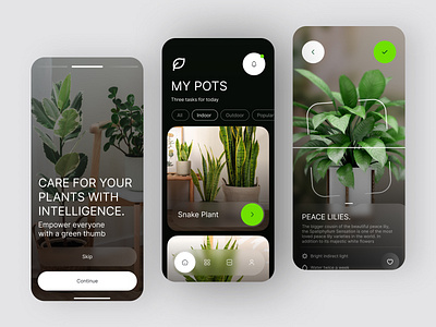 Flower Pot App 🍃 ai app automation design green home house iot mobile plant pots smart ui