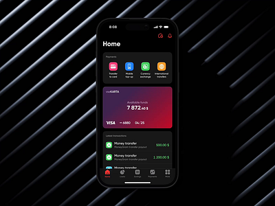 MoneyGram Transfer Payout 3d animation app design dark mode fintech interaction interface ios iphone mobile app mobile banking money transfer motion prototype ui ux