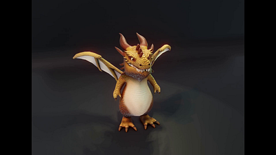 Cartoon Brown Dragon Animated Low-poly 3D Model animated dragon 3d model brown dragon cartoon dragon cartoon dragon 3d model dragon 3d model monster 3d model stylized dragon stylized dragon 3d model