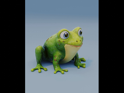 Cartoon Frog Animated Low-poly 3D Model 3d 3d model animal 3d model animated animal animated frog 3d model cartoon frog cartoon frog 3d model frof frog 3d model green animated frog green frog green frog 3d model rigged animal rigged frog 3d model stylized frog stylized frog 3d model