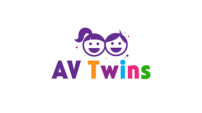 AV Twins Logo branding childrens wear clothing brand clothing store graphic design logo
