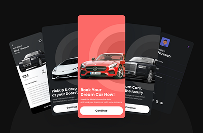Car Rental App Design - NK - Genbreakers genbreakers graphic design inspirations narenmuthukumaran nk ui ui design uiux ux design