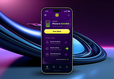 Antivirus UI designs, themes, templates and downloadable graphic