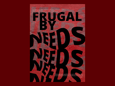 Poster Design - Frugal by Needs branding brave figma frugal graphic design money poster posterdesign rebel red typography typography poster