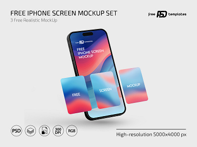 Free iPhone Screen Mockup PSD free freebie iphone iphone mockup iphone screen iphone screen mockup mock up mockup mockups photoshop psd screen template templates