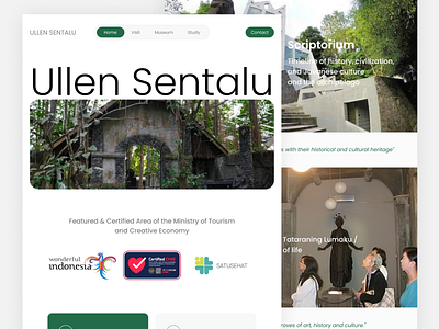 Ullen Sentalu - Ullen Sentalu Landing Page art branding design desktop landing page landing page desain landing page design museum page redesign ui ui design uidesign uiinspiration uitrends uiux uiuxdesign uiuxtrend uiuxtrends website