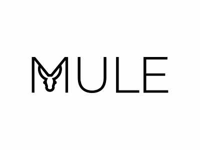 Mule brand branding design graphic design letter logo m mule symbol