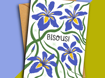 Bisous! French Valentine or Anniversary Card Design