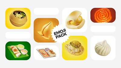 Indian Foodmoji 3d animation design emoji graphic design illustration modelling motion graphics ui user interface ux