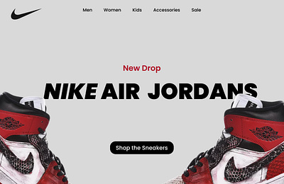 Nike Website ui