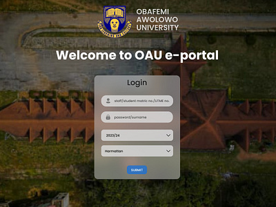 OAU eportal redesign ui ux