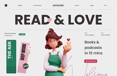 Jackling E-Library and podcast Website ui ux