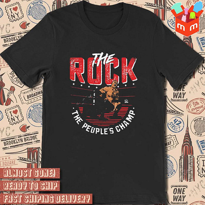 Rocky Mania The Rock The People’s Champ signature vintage t-shir