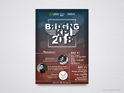 Bridging KPI 2018 banner certificate event flyer graphic design negative space poster printing publication