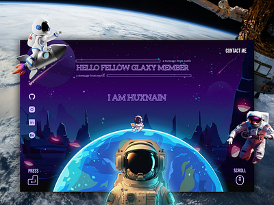 Space Theme UI Design 3d branding graphic design logo ui