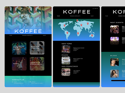 Koffee website koffee reggae ui web