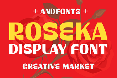 Roseka Display Font beautiful branding creative font fun graphic design logo logo font poster retro typeface