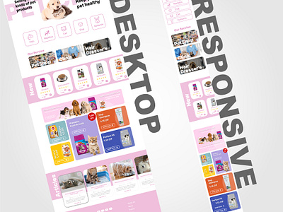 Web design - PETCITY cat desktop dog mobile pet petshhop responsive shop site ui web design