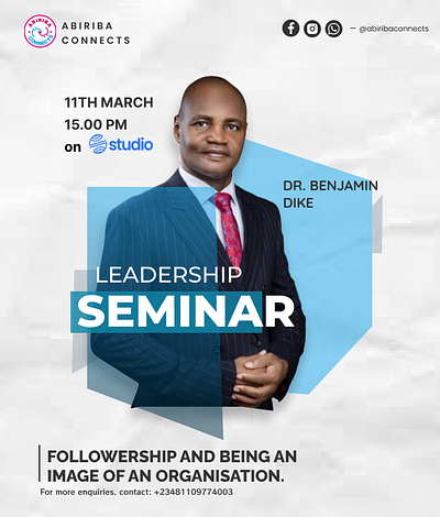 Seminar event flier branding graphic design logo ui