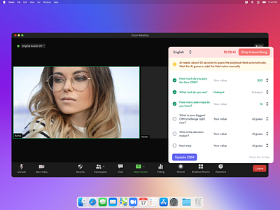 MacOS widget and Chrome Extension — Playbook AI ai assistant audio call recorder chrome extension crm macos playbook record sales teams transcript video call widget zoom