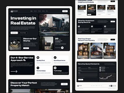 Real Estate Landing Page UI Design dailyui design design agency design company design inspiration dribbble shot home interface landing page property real estate ui ui trends uiux user experience user interface ux web design website website design