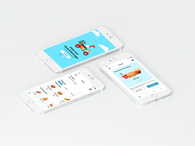 UI Mobile Fast Food app delivery design fastfood graphic design mobile mockup ui uiux vector
