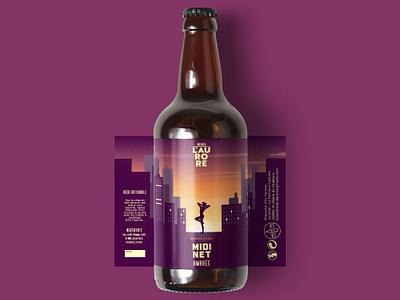 Beer illustration beer brewery city identity illustration packaging skyline sunset