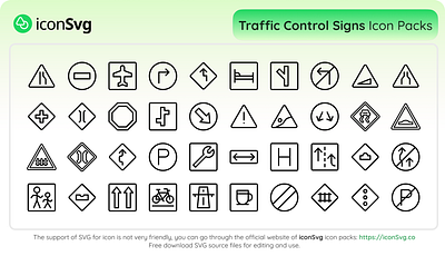 Traffic Control Signs Icon Sets app design icon pack icon svg icons iconsvg mobile svg icons svg vector