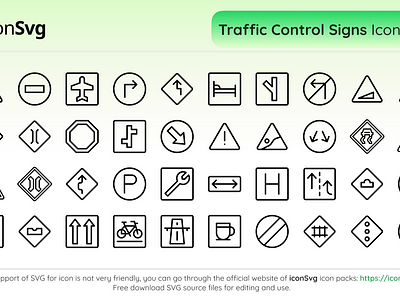 Traffic Control Signs Icon Sets app design icon pack icon svg icons iconsvg mobile svg icons svg vector