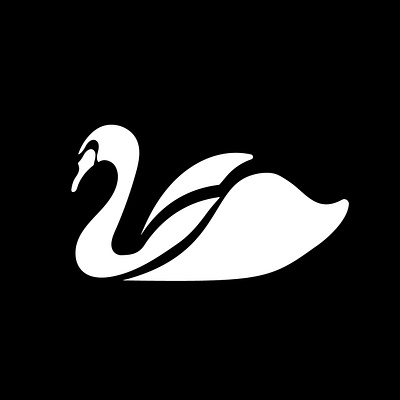 Swan Logo black and white branding graphic design identity logo mark swan