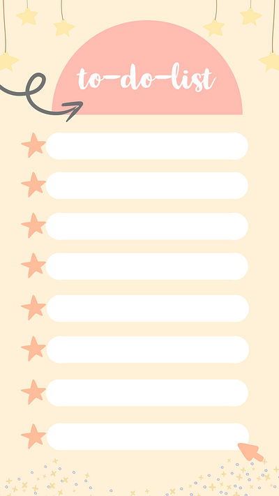 A Little Starry List: Pink Sky aesthetic design list template