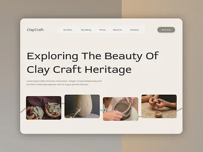 Hero Section UI Design adobe photoshop clay craft figma graphic design handmade landing page rural sakif abbasi ui urban website