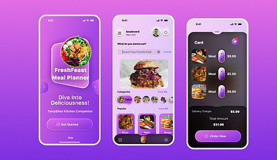The Newest Design My Food Delivery App 3d animation branding logo typography ui ux