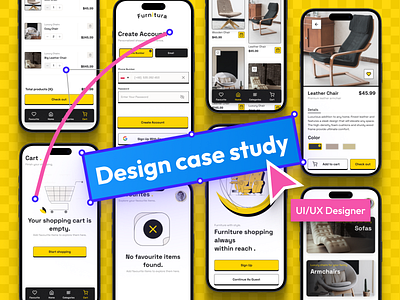 🟡 Furnitura - Design Case Study case design document research study ui ux