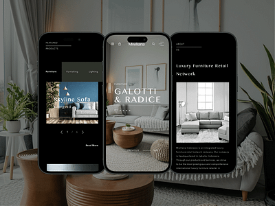 Furniture Website Landing Page design furniture iphone landing page mobile ui website