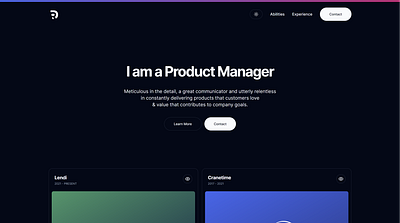 Product Manager Portfolio graphic design ui