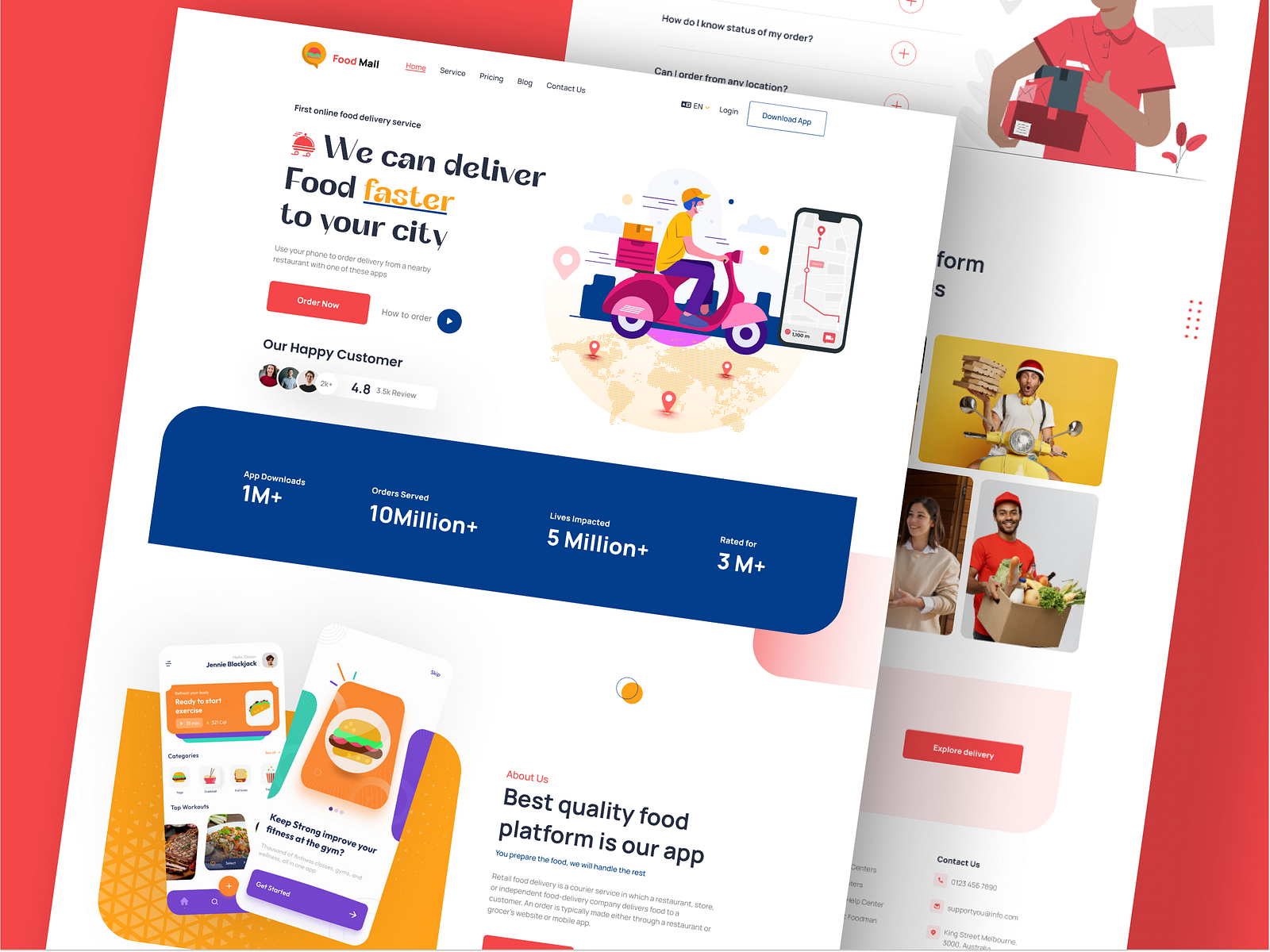 Restaurant - Food Delivery Landing page by Limon Hossain on Dribbble