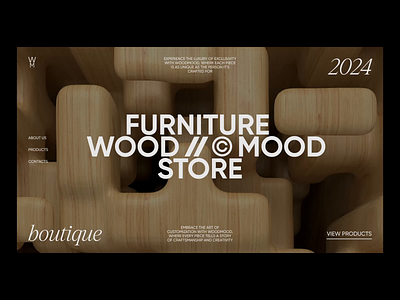 WOODMOOD boutique furniture store animation design furniture store furniture web design landing page ui uiux uxui web design website