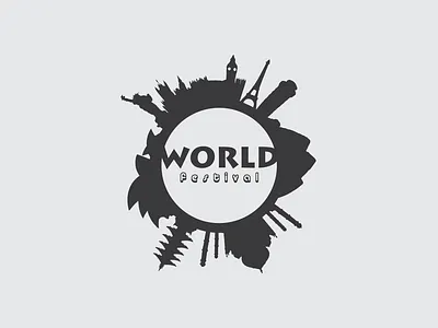 World festival branding illustration logo