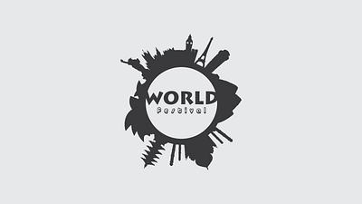 World festival branding illustration logo
