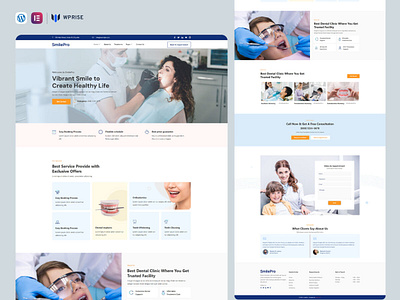 SmilePro – Dentist & Dental Clinic Elementor Template branding design elementor template graphic design ui web design