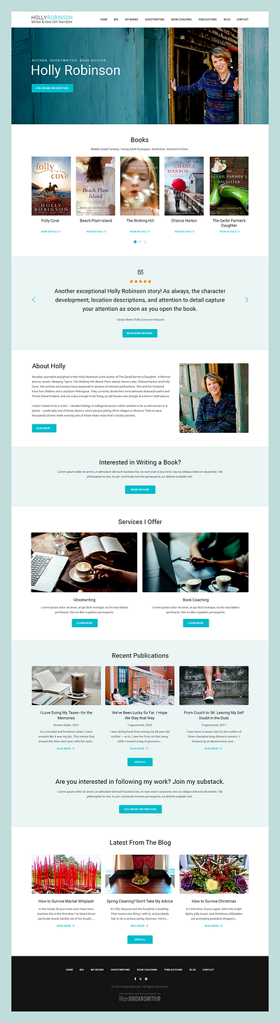 Holly Robinson // Web Design author blog book books literature publication web design writer