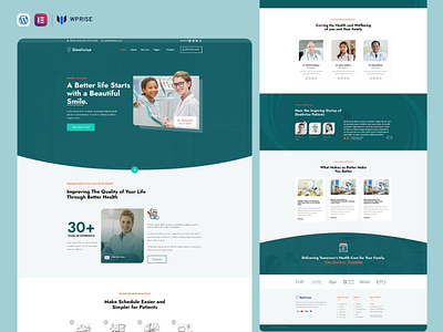 Dentiwise – Dentist & Dental Clinic Elementor Template branding design elementor template graphic design ui web design