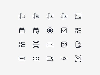 Form Input Icon Pack date picker icon form icon form input form input icon graphic design icon icon pack illustration illustration icon input field input icon line icon radio button ui ui icon