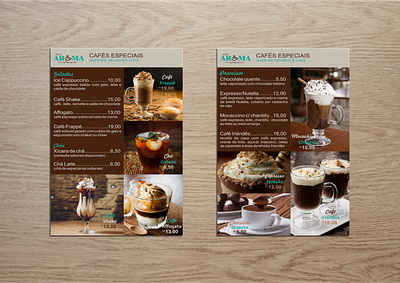 Menu_01 - Coffee Shop branding cardápio coffee shop design graphic design logo visual identity