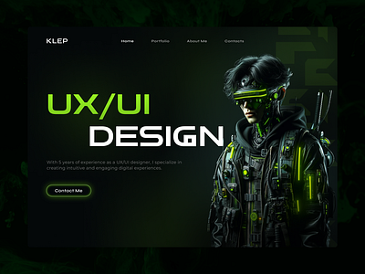 Website hero section ai hero main section neon product ui ux