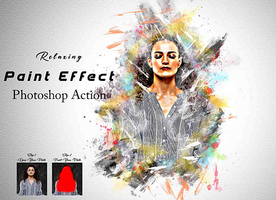 Relaxing Paint Effect Photoshop Action manipulation