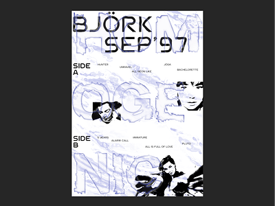 Bjork Homogenic poster 90s bjork graphic design homogenic music poster y2k