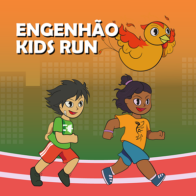 Engenhão Kids Run brasil character design corrida esporte graphic design illustration ilustração vetor